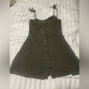 Topshop Olive Green Dress